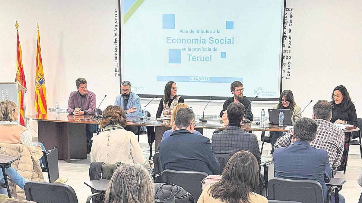 Presentación del Plan de Impulso a la Economía Social en la provincia de Teruel, este mes de marzo, en Calamocha