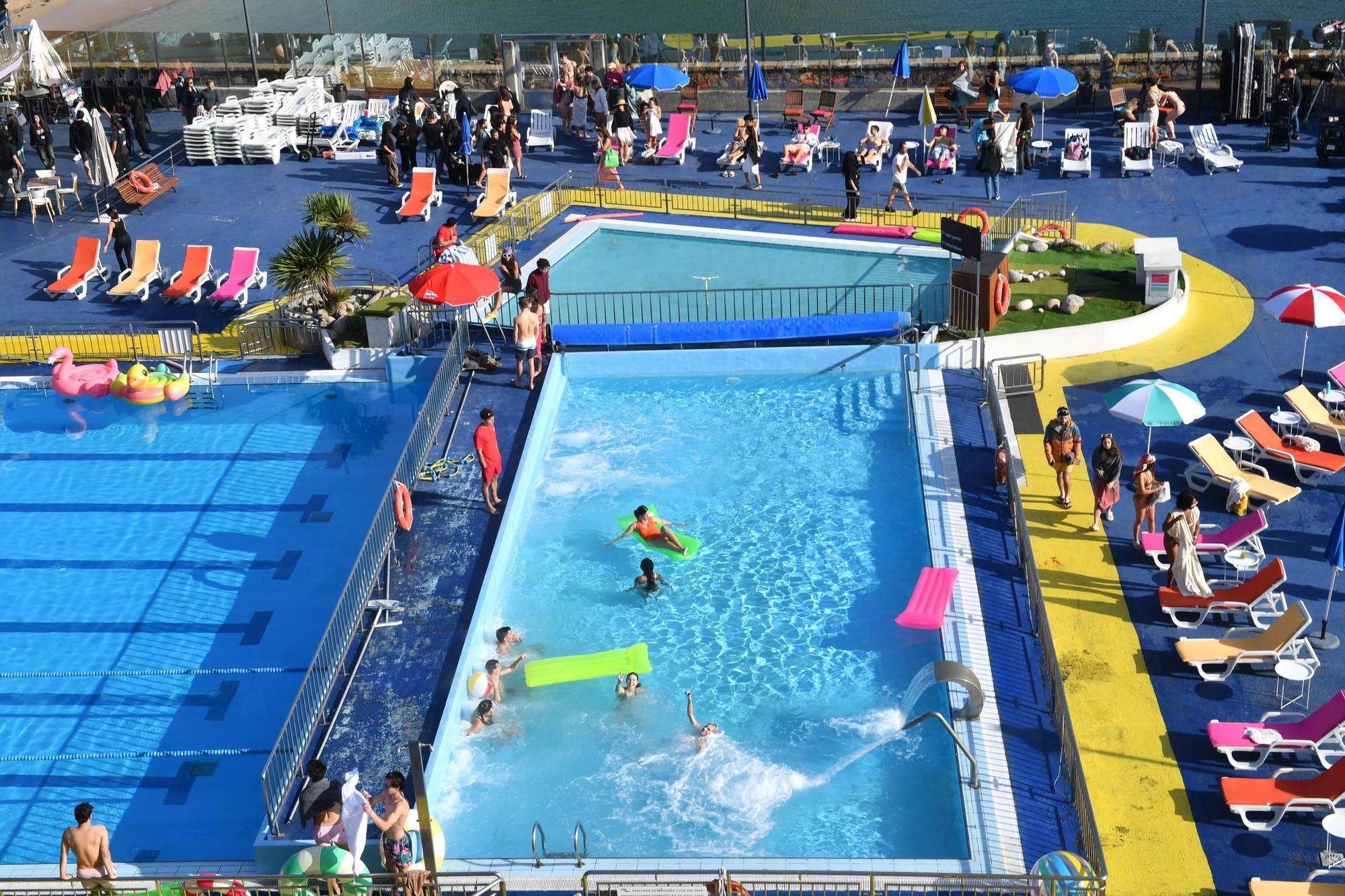 Rodaje de la trilogía Dímelo en el Club del Mar de San Amaro