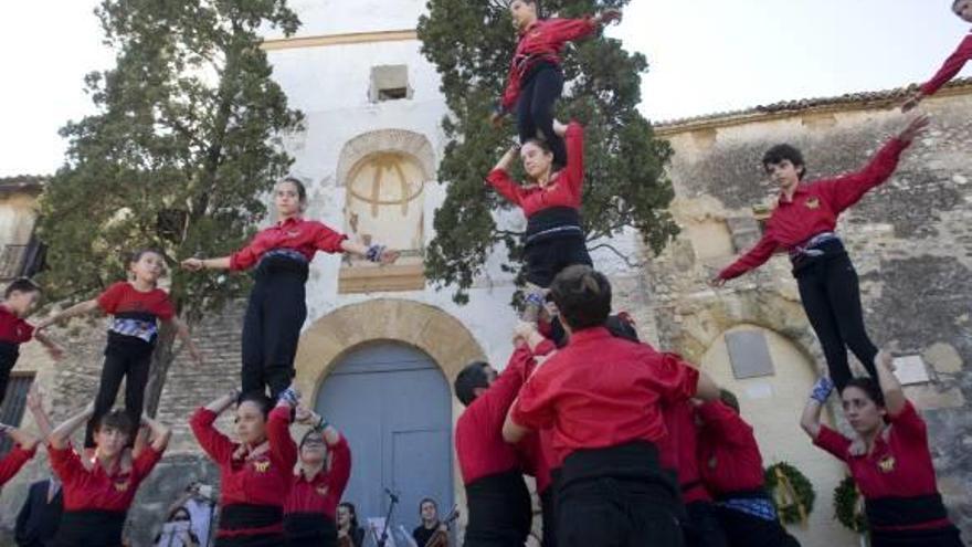 La Muixeranga de Xàtiva durante su actuación en la conmemoración del 9 d&#039;Octubre.