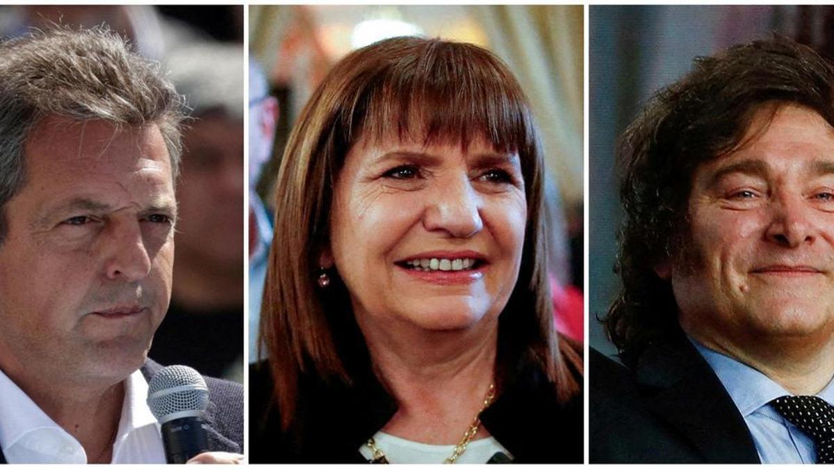 Milei, Massa y Bullrich quién es quién en las elecciones de Argentina