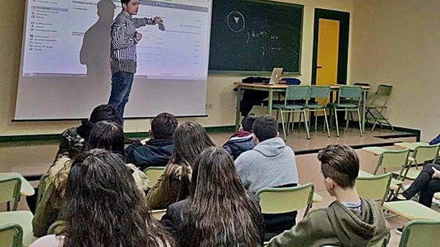 Alumnos durante una clase en un instituto gallego.