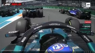 Alonso se queja de Hamilton en la radio: "Ha entrado como un..."