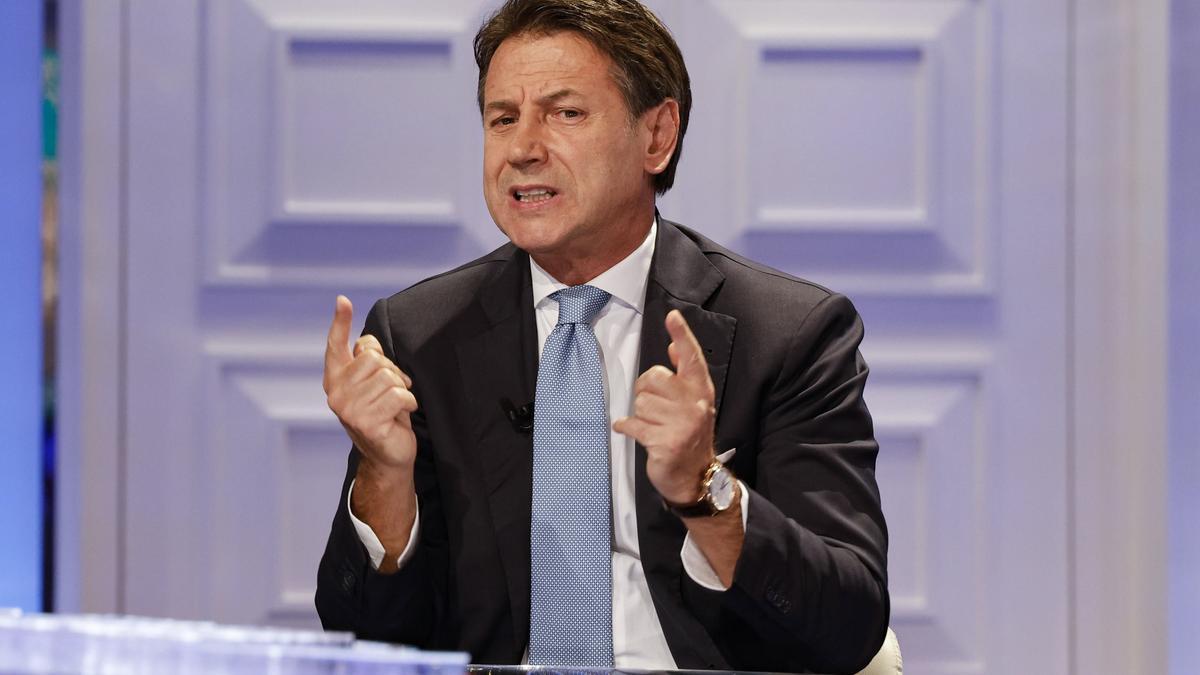 Five-Star Movement leader Giuseppe Conte at Porta a Porta