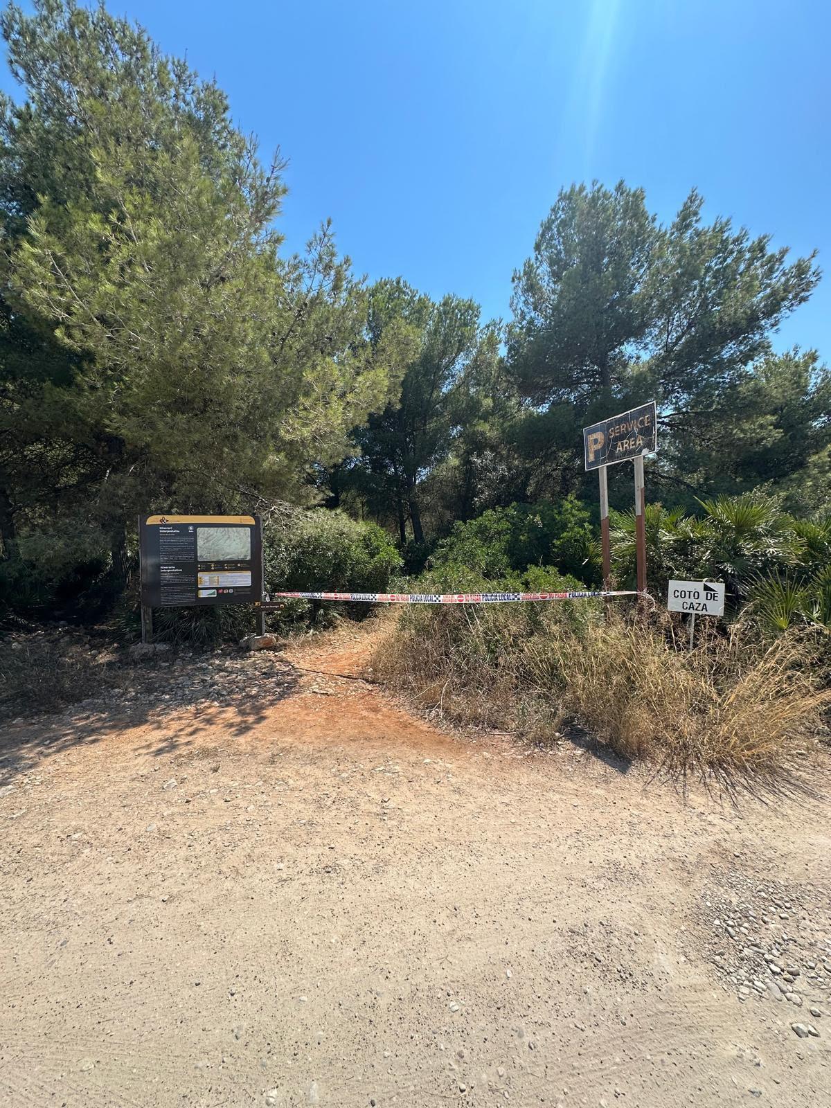 Senda cerrada en Xàbia