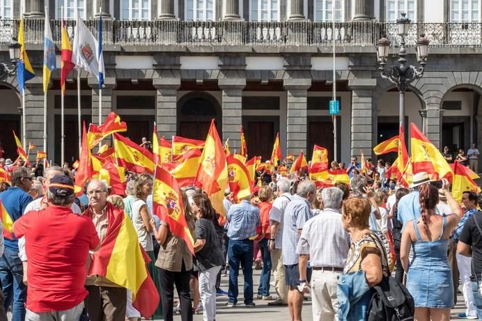 Manifestación en la capital grancanaria en contra del referéndum catalán