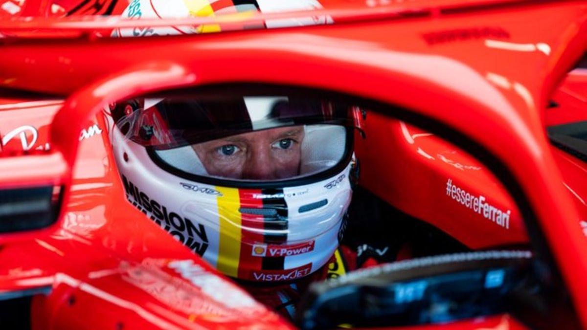 Vettel, el viernes al volante del Ferrari