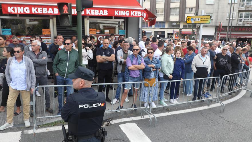 Descafeinada protesta de los bateeiros en Santiago