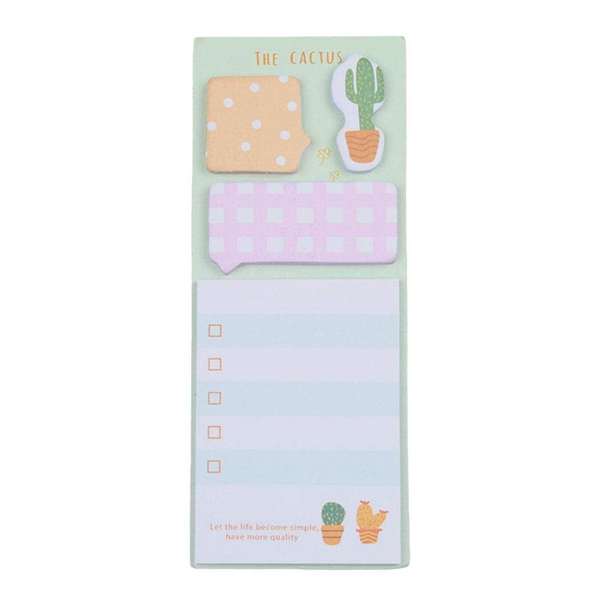 Notas adhesivas cactus Kawaii (Precio: 1,08 euros)