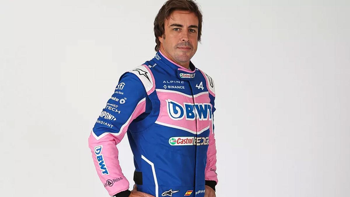 Fernando Alonso, con sus nuevos colores