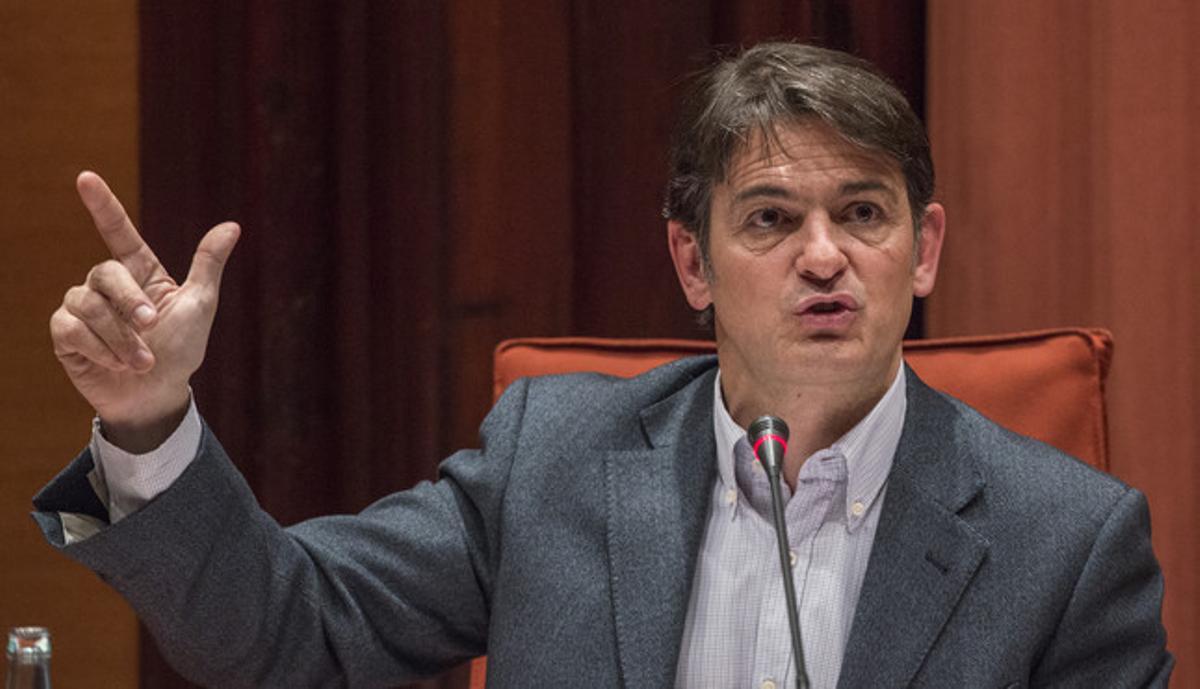 Oriol Pujol Ferrusola, a la comissió antifrau del Parlament de Catalunya, el 2 de març del 2015.