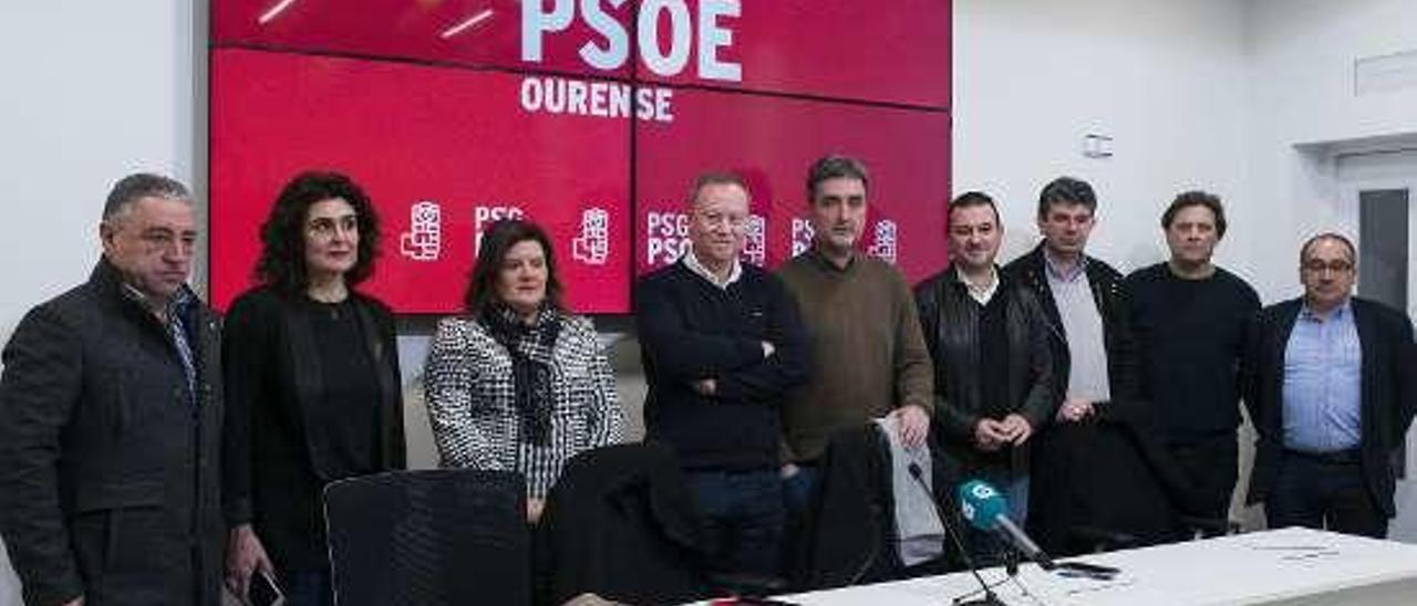 Diputados y cargos locales del PSOE. // Brais Lorenzo