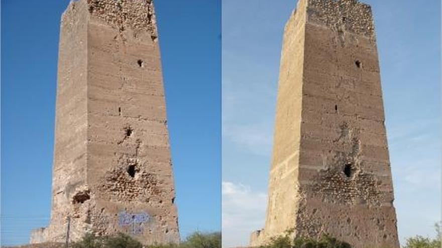 La Torre Bofilla, antes y después de la intervención arquitectónica.