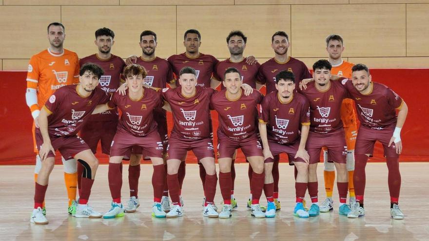Los jugadores del Alzira FS que disputaron el partido contra el filial del Barça.