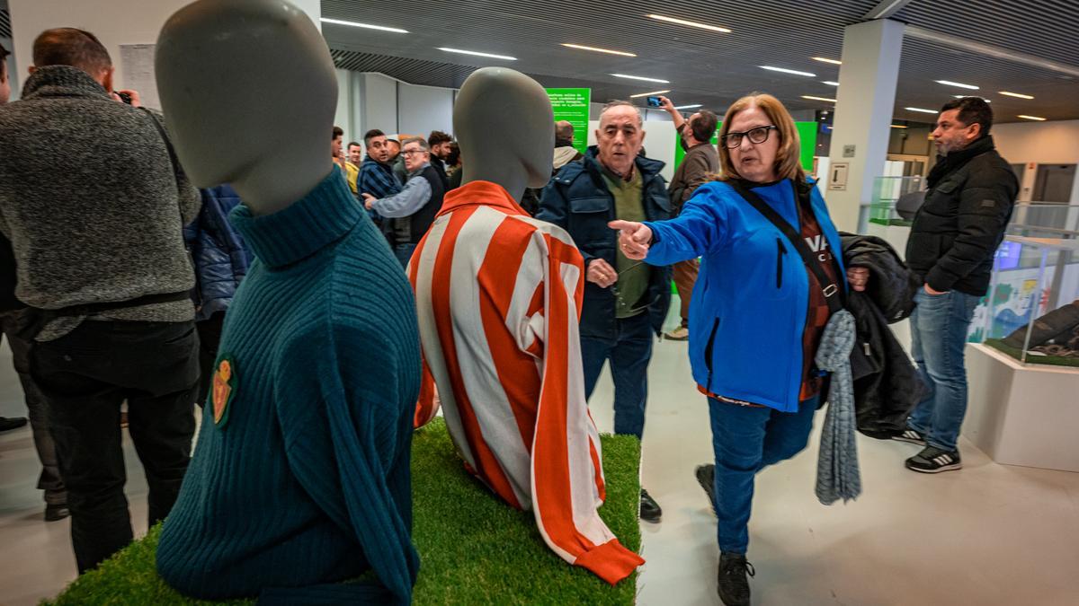 Inauguración de la exposición 'Zaragoza, el fútbol en e_volución' en Etopía