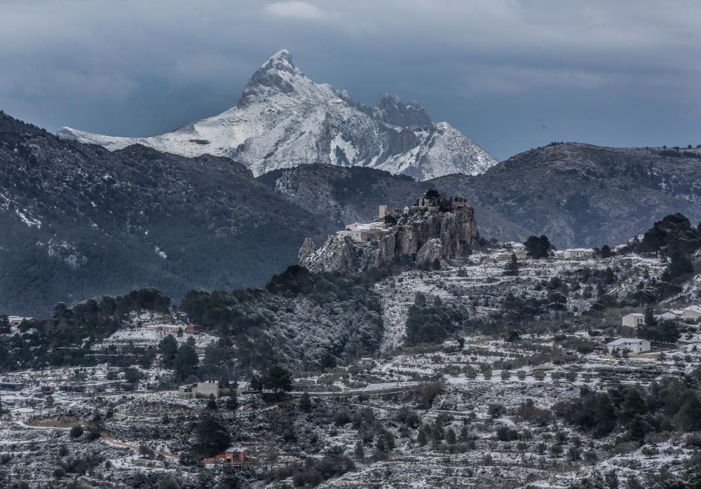 Nieve en la Marina Baixa