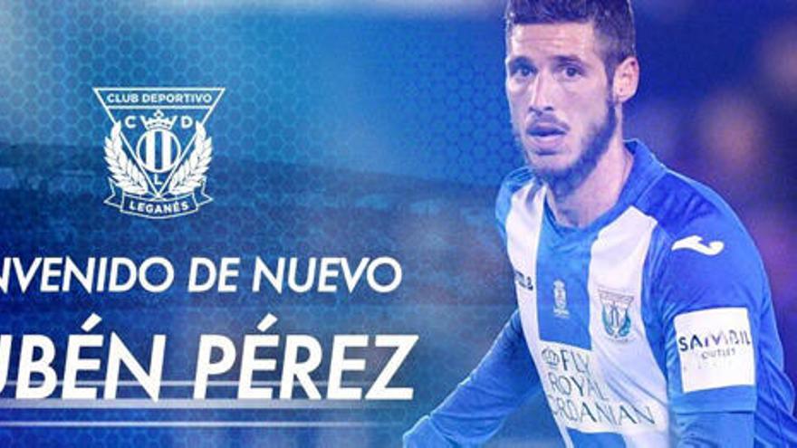 Rubén Pérez se escapa; jugará otro año cedido en el Leganés