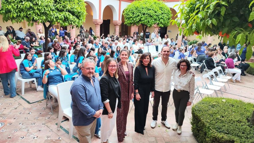 La medallista olímpica Lourdes Mohedano, en la entrega de premios del 2º Encuentro Mujer y Deporte en Palma del Río