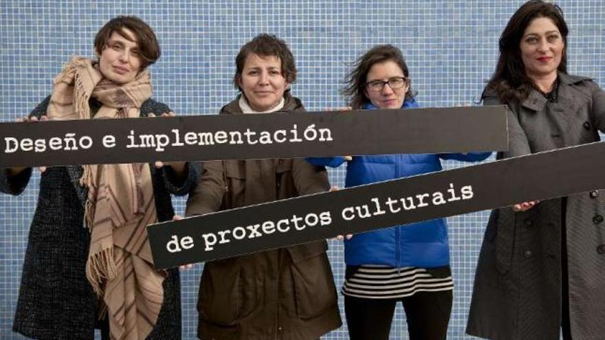Marián Fernández, Cristina Labandeira, Pilar Vera y Nuria Pérez, de O Cable Inglés.