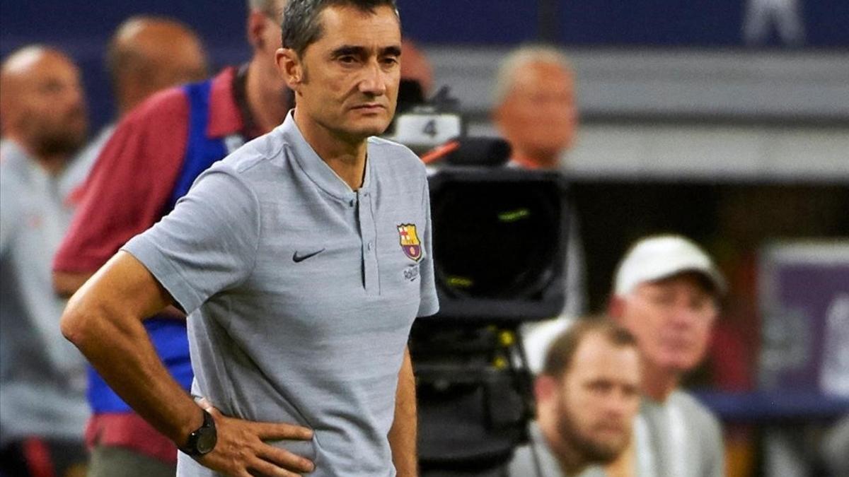 Valverde, durante el amistoso frente al Roma en Arlington.