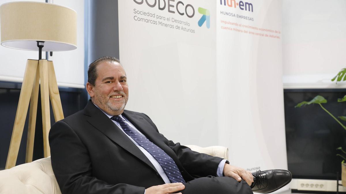 Axel Serena, en el centro de empresas de Sodeco en El Entrego