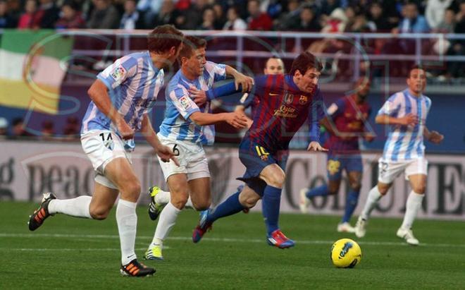 Málaga CF, 1 - FC Barcelona, 4