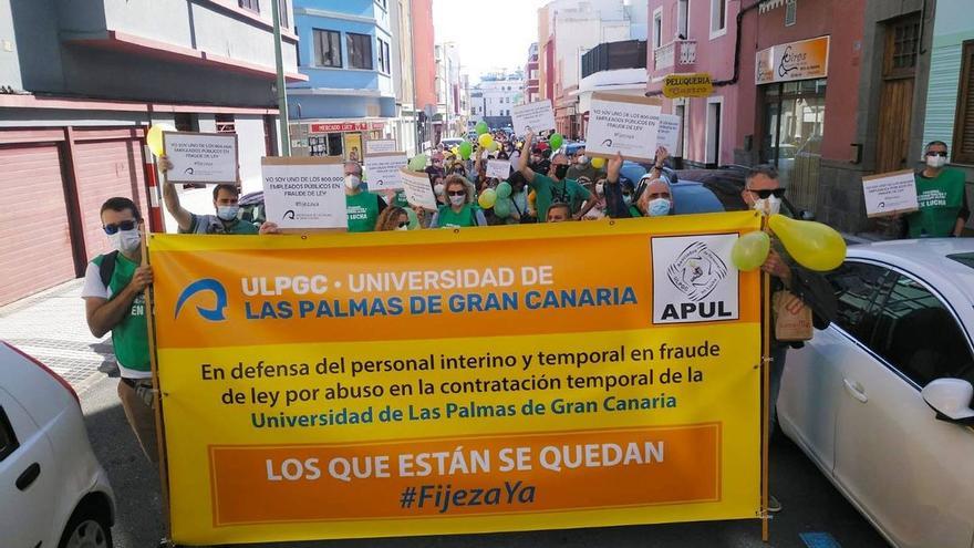 Segunda jornada de huelga del personal temporal en la Universidad de Las Palmas de Gran Canaria