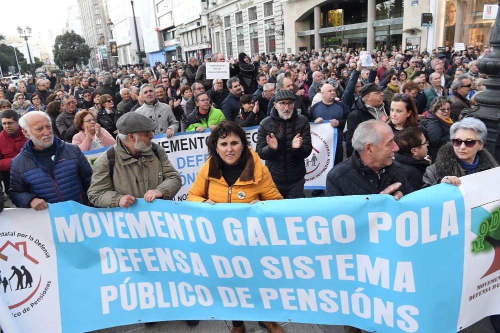 Los jubilados coruñeses salen a la calle