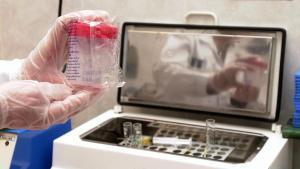 Imagen de archivo de un banco de semen.