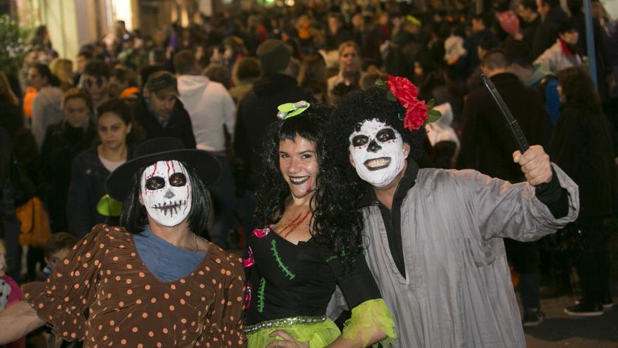 Fiesta de Halloween en la calle Quintana en 2018