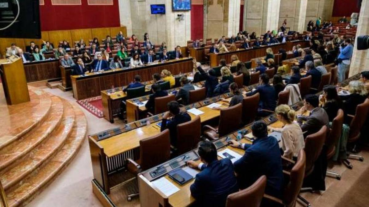 Sesión del Parlamento Andaluz en una imagen de archivo.