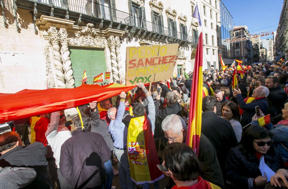 Manifestación en Alicante contra el gobierno de Pedro Sánchez