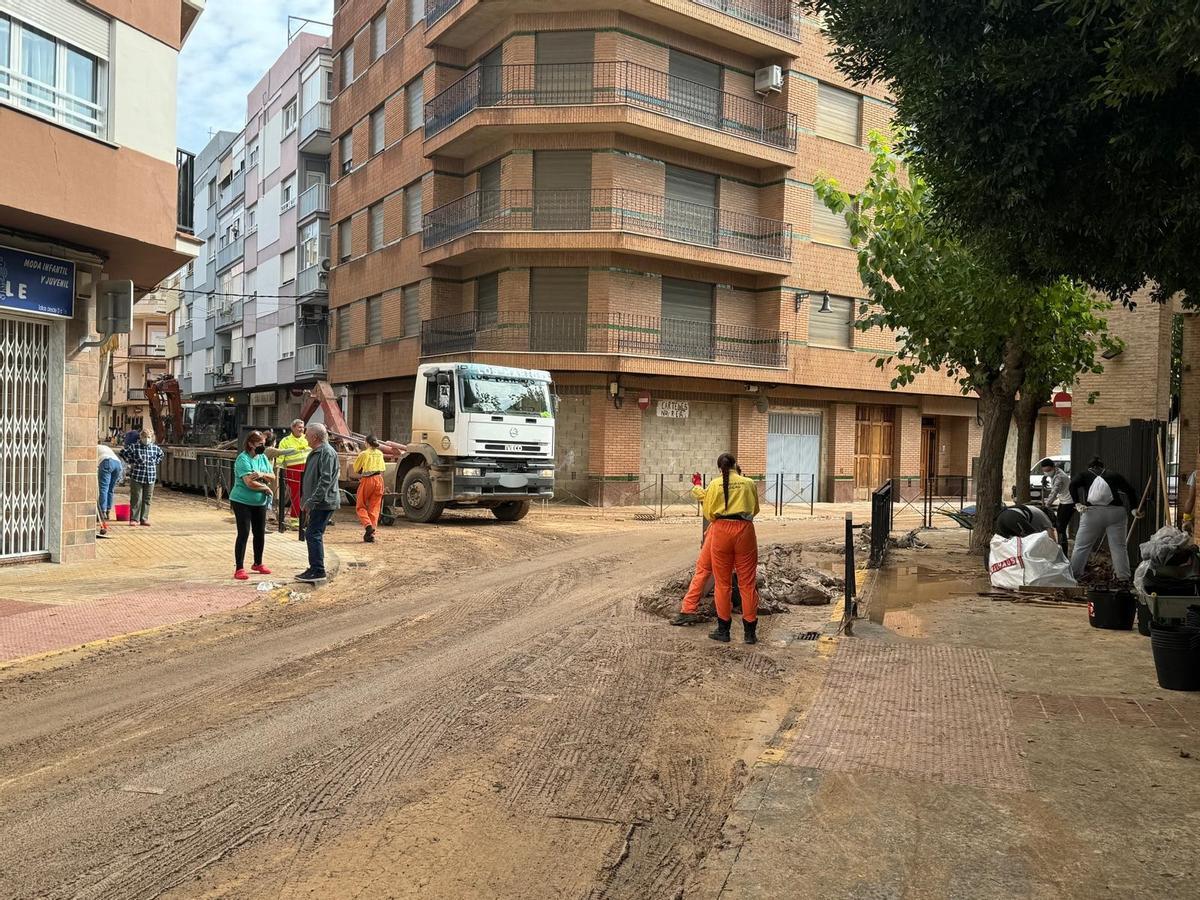 Tareas de limpieza después de la DANA