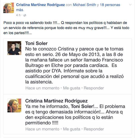 El Facebook de Cristina Martínez