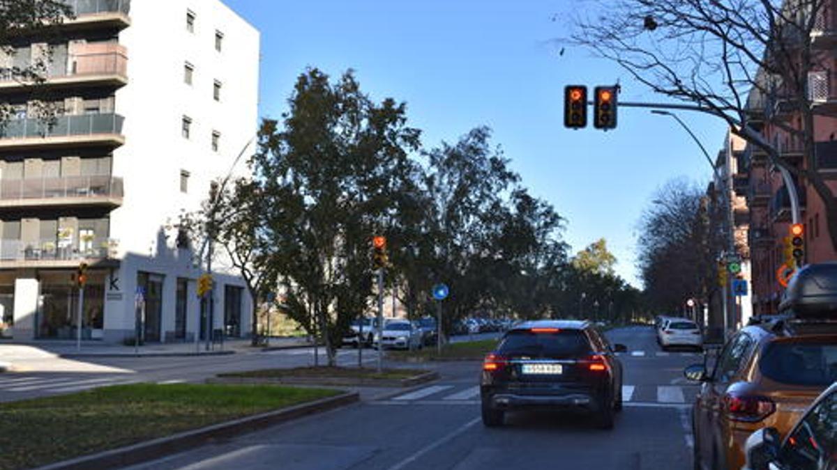 Imatge de la cruïlla semaforitzada