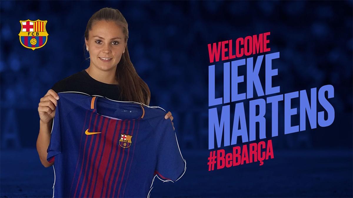 Lieke Martens, con la camiseta del Barça
