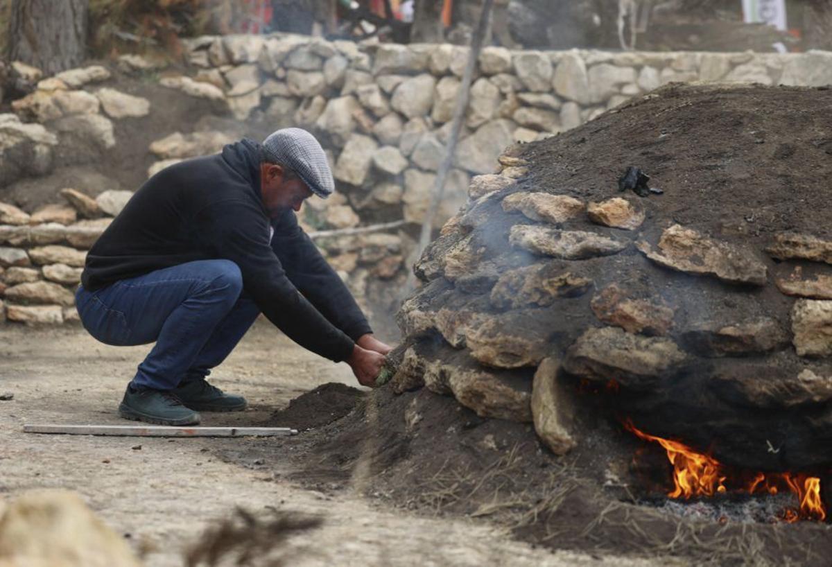 Encendido de sa sitja el año pasado en Santa Agnès.