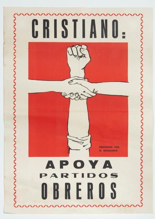 Carteles políticos en el Muséu del Pueblu d'Asturies