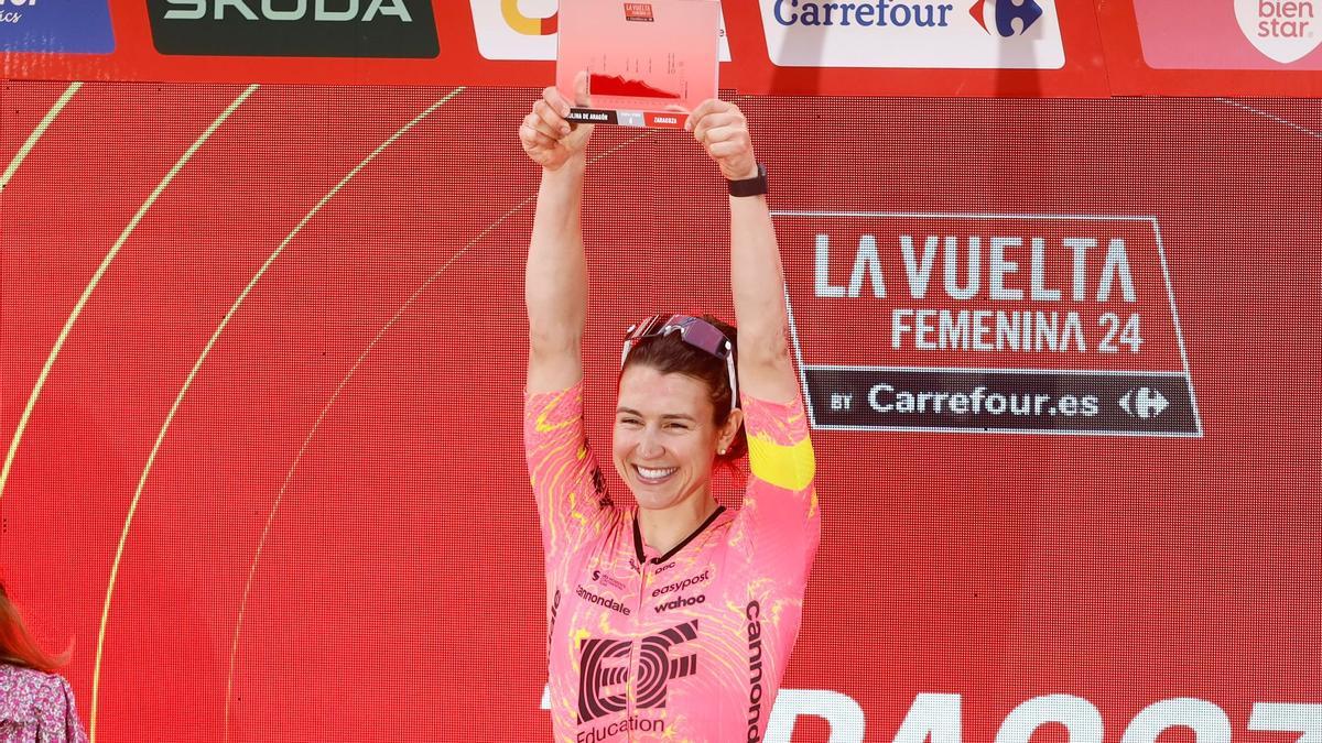 Así ha sido la llegada a Zaragoza de la Vuelta Ciclista femenina
