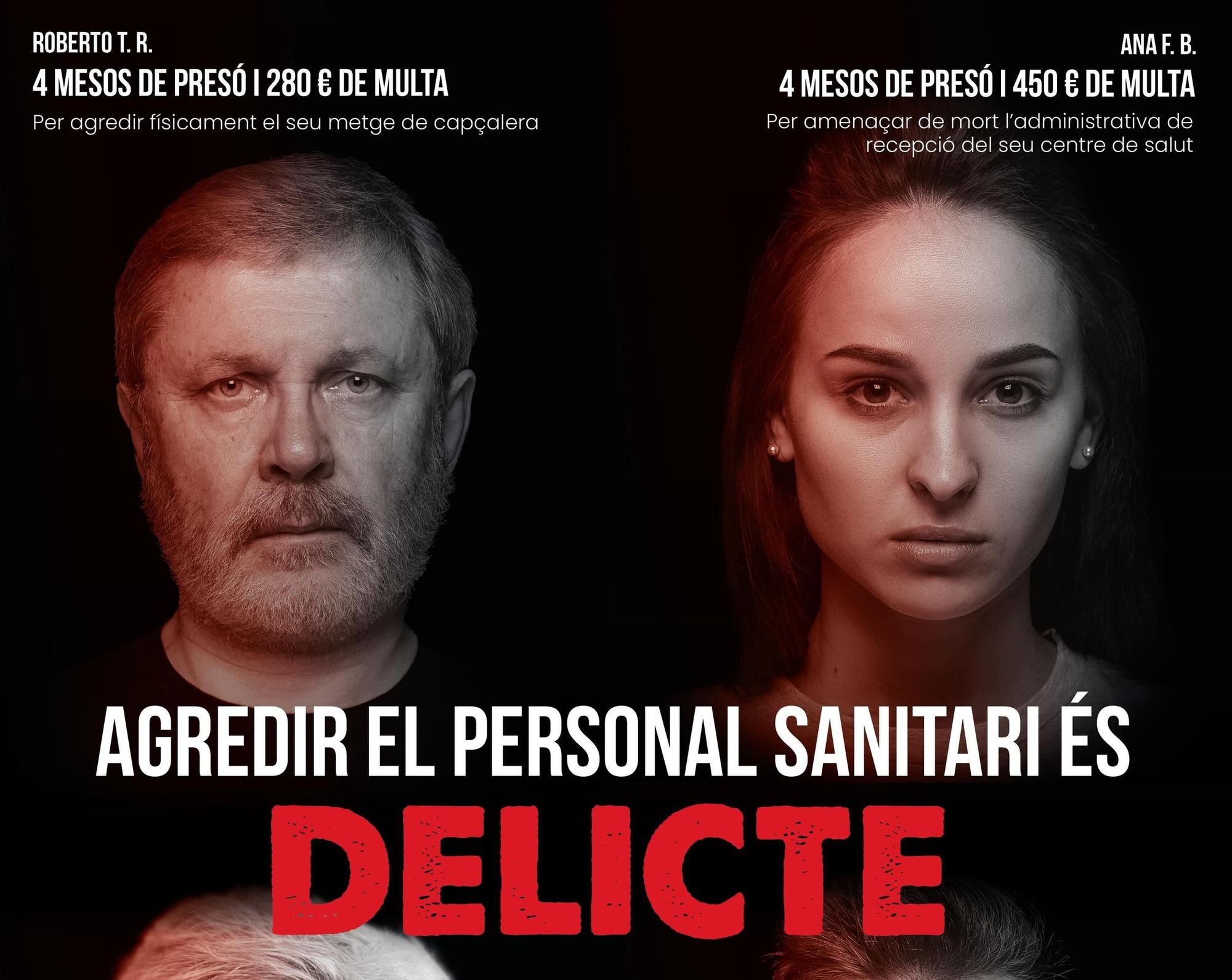 Imagen de la campaña de concienciación contra las agresiones a personal sanitario.