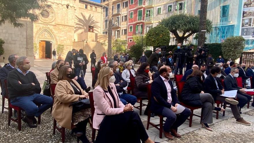 María Frontera, presidenta de la Federación Hotelera, en la presentación de la nueva ley en la capilla del Consolat de Mar