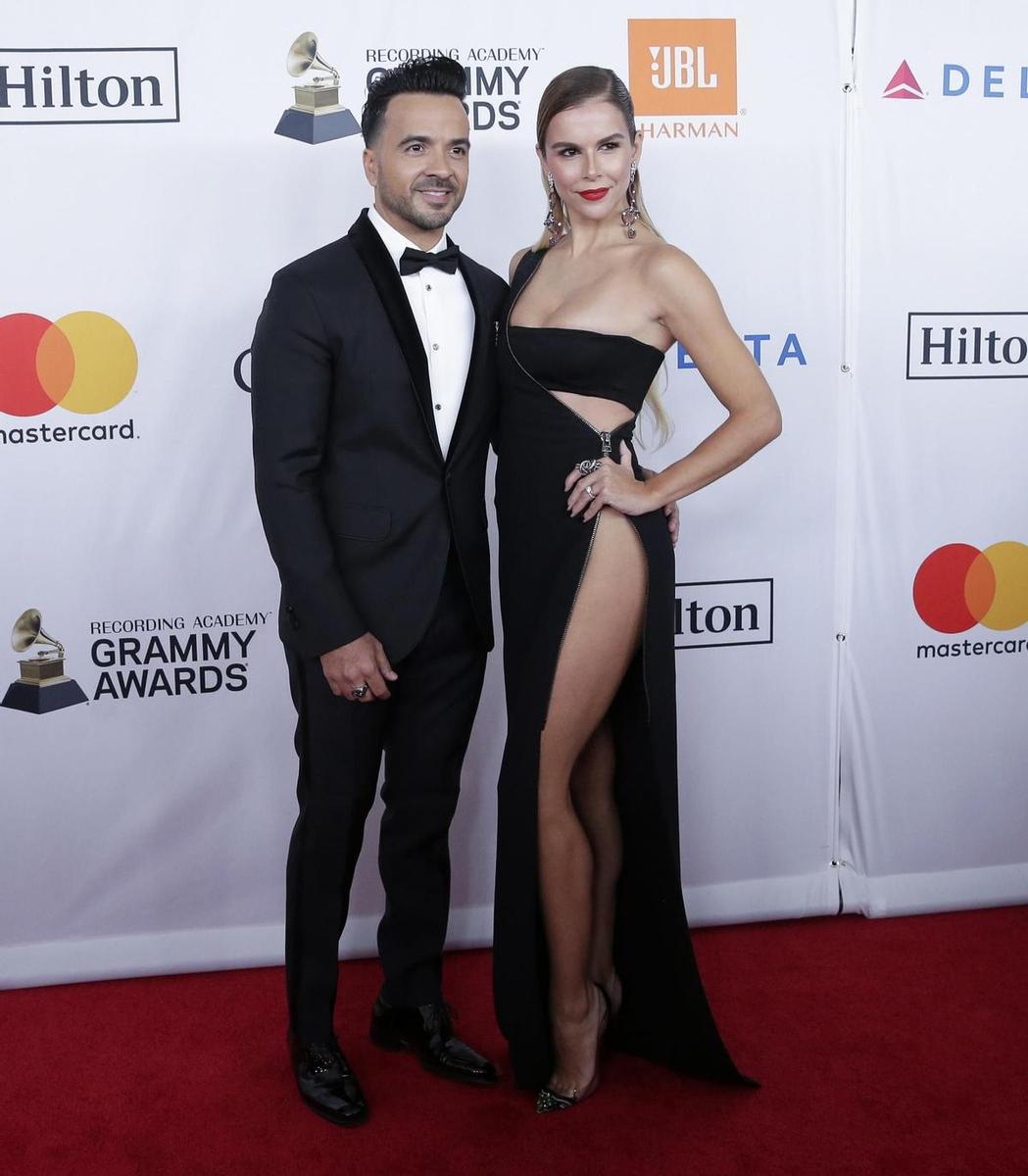 Luis Fonsi y Agueda Lopez en la fiesta pre Grammy