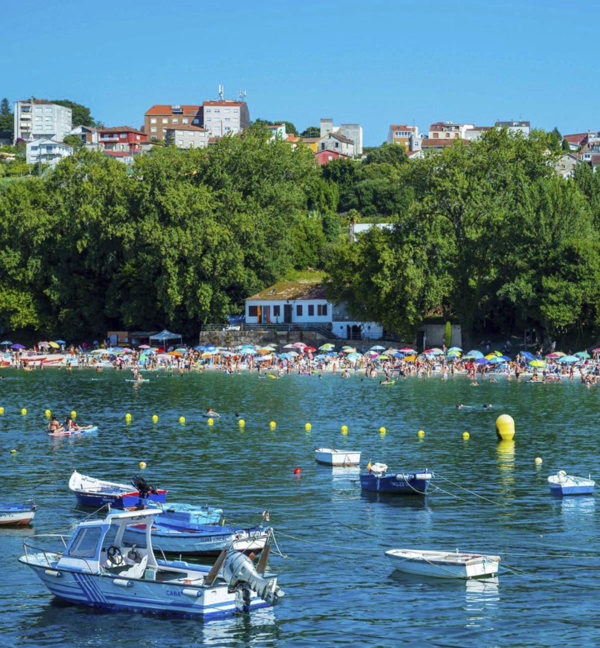 Uno de los arenales que une el Vial de Praias, con las balizas.