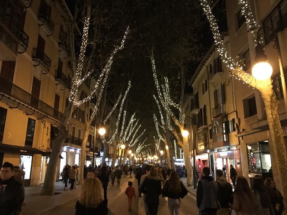 Am Samstagabend (3.12.) versammelten sich Residenten und Mallorca-Urlauber in Palmas Innenstadt, um dabei zu sein, wie die Weihnachtsbeleuchtung eingeschaltet wird.