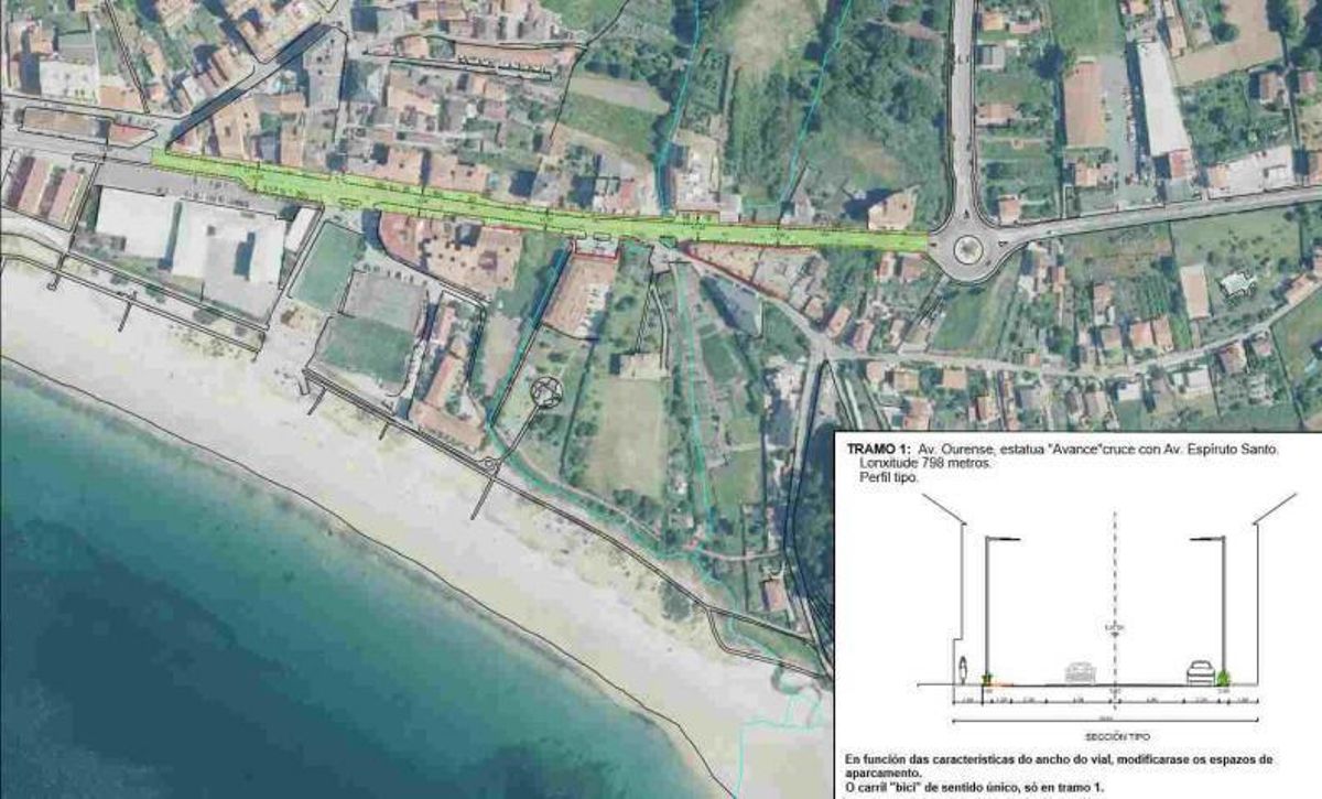 Croquis del borrador presentado por una empresa al Concello. | // FDV