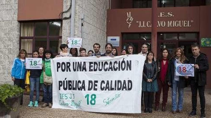 La movilización del IES Calvo Miguel, en Sotrondio.