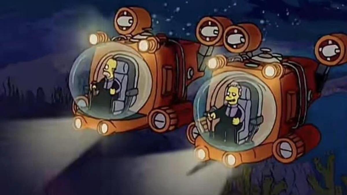 Captura d'un moment de l'episodi de ‘Los Simpson’ que guarda semblançes amb la catàstrofe del Titan