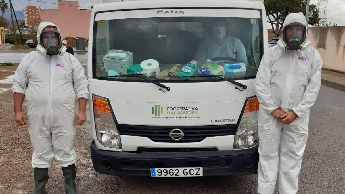 Coronavirus en Castellón: Cooperativas agrícolas se unen a las tareas de desinfección de las calles