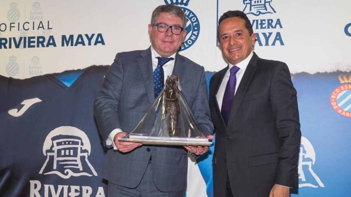 El vicepresidente del Espanyol habló durante la presentación del nuevo sponsor