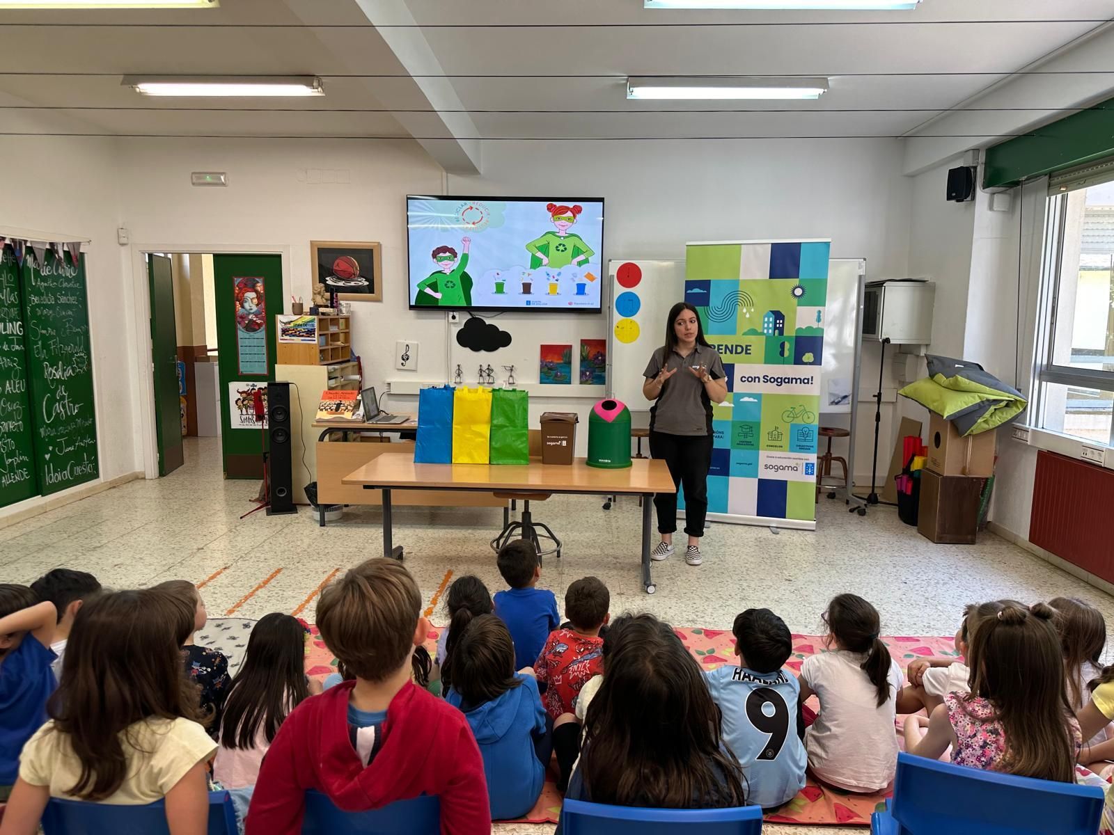Sesión de Sogama en un centro educativo.