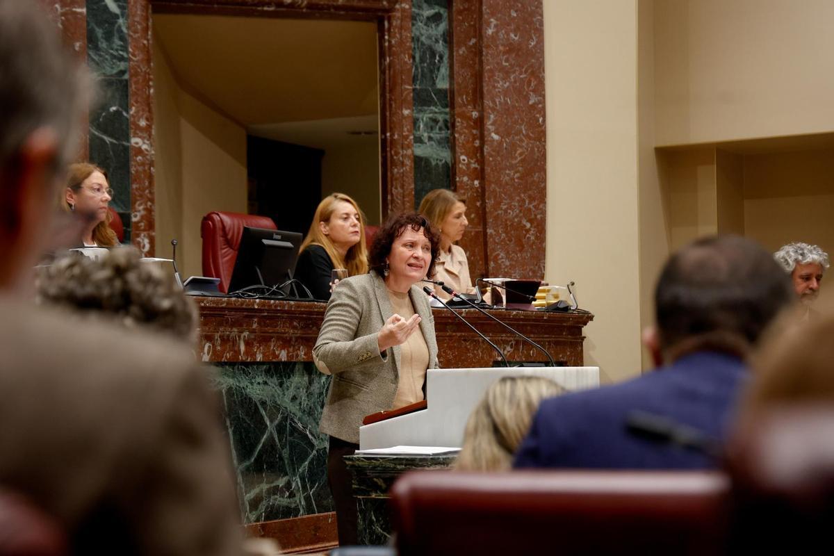 La portavoz de Podemos en la Asamblea Regional, María Marín, votó en contra de modificar los límites de Sierra Espuña.